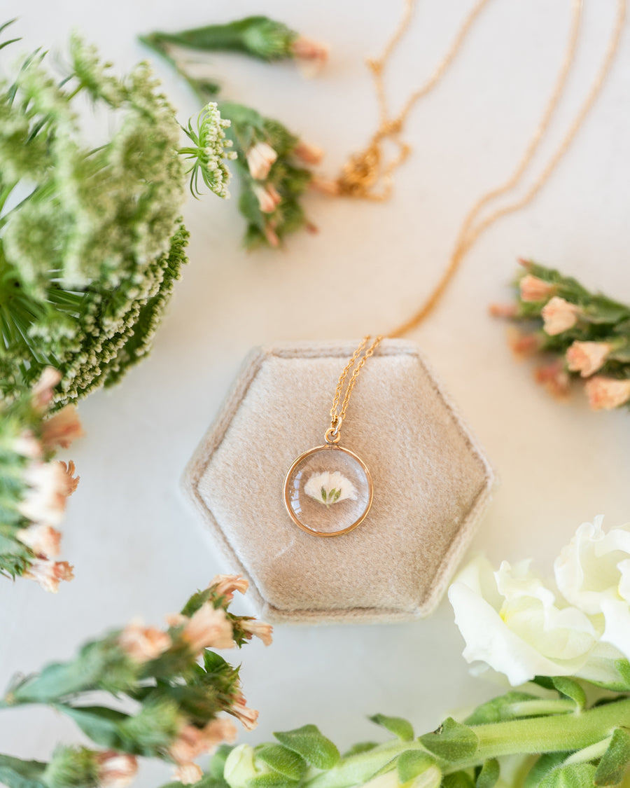 Pressed Flower Necklace