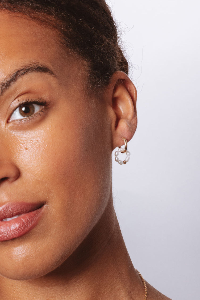 Pearl Halo Hoops