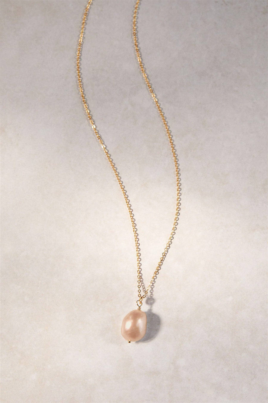 Peach Pearl Necklace