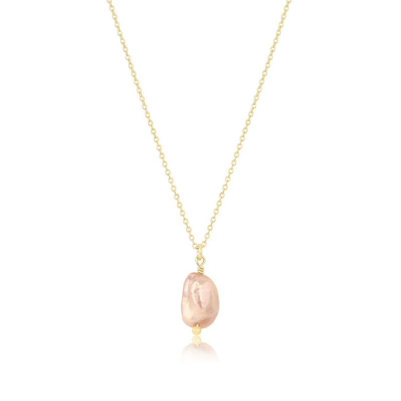 Peach Pearl Necklace