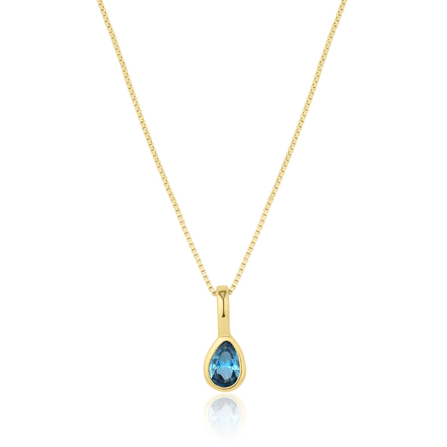 Teardrop Birthstone Necklace