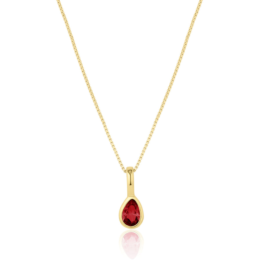 Teardrop Birthstone Necklace