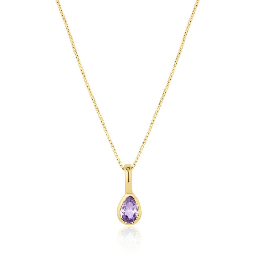 Teardrop Birthstone Necklace