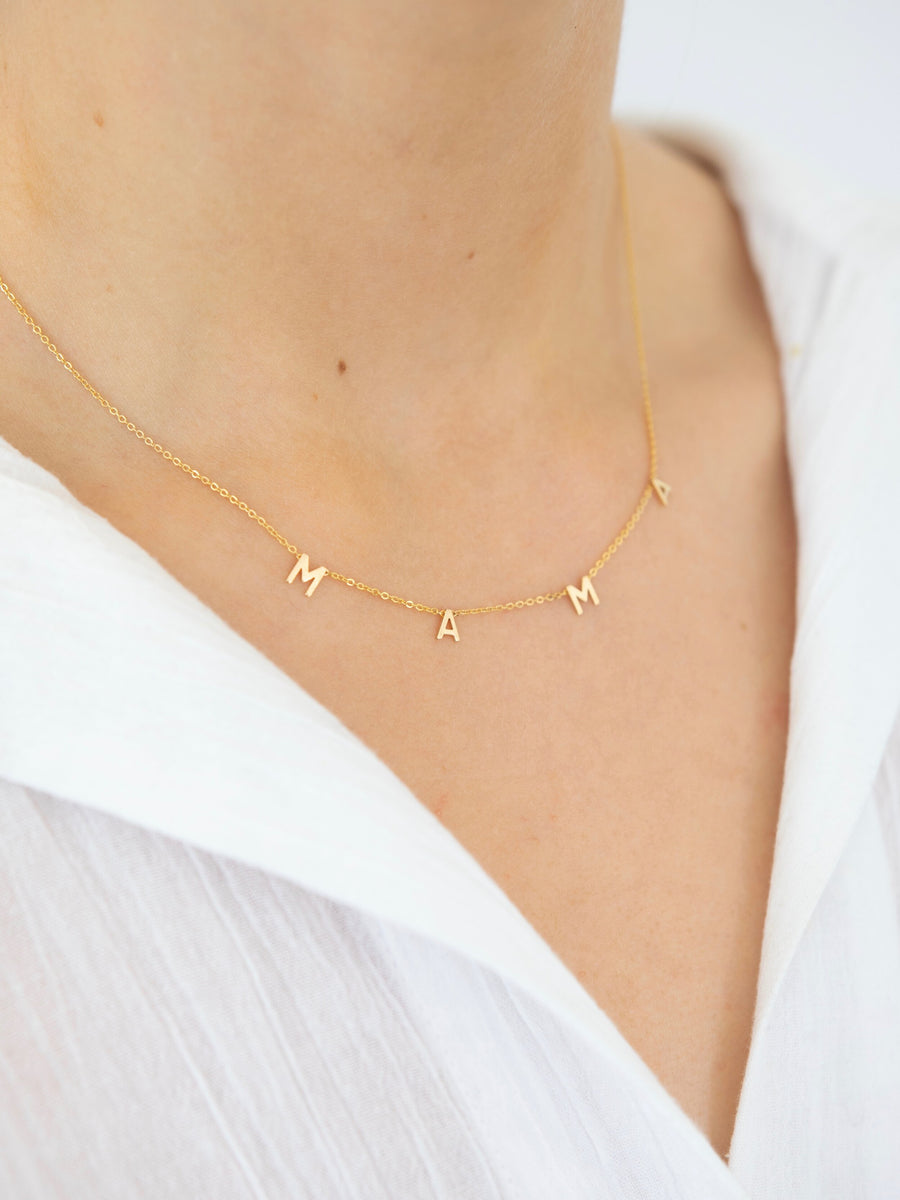 MAMA Letter Necklace, 18k Gold MAMA Necklace, Silver MAMA Necklace, Dainty Mama  Necklace Gift for Mom, Mom Necklace, Mothers Day Gift - Etsy